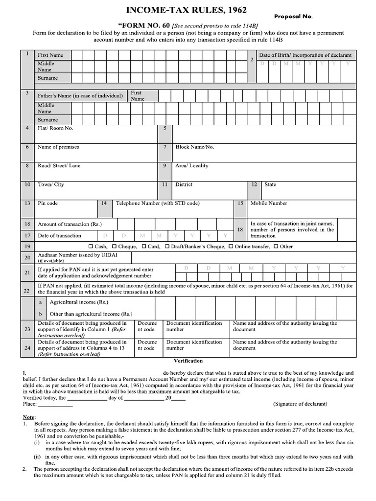 Form 60 New 2024DD | PDF