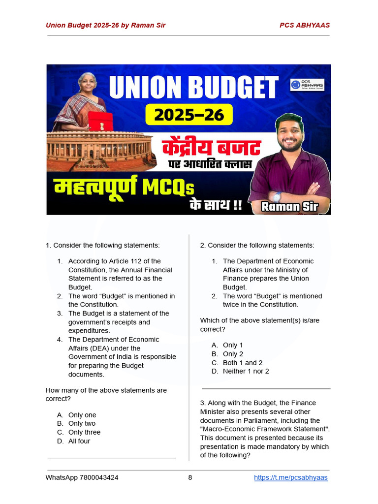 Union Budget 2025-26 Overview and Analysis | PDF | Taxes | Economies
