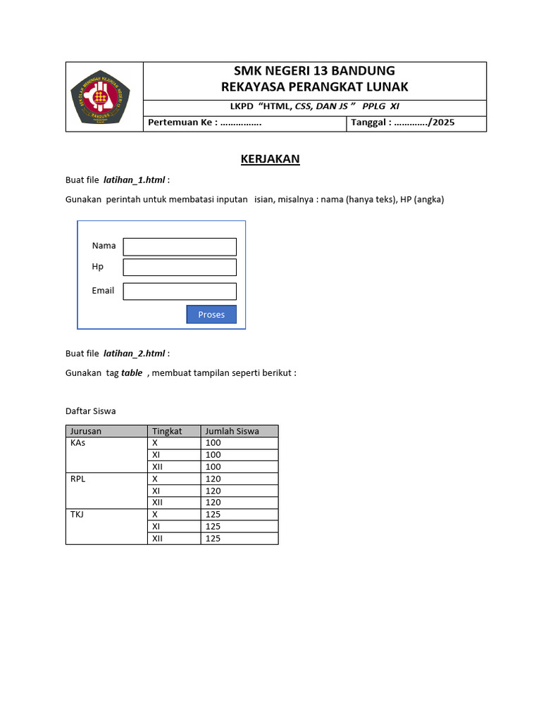 Refleksi Praktik HTML, CSS, dan JS | PDF