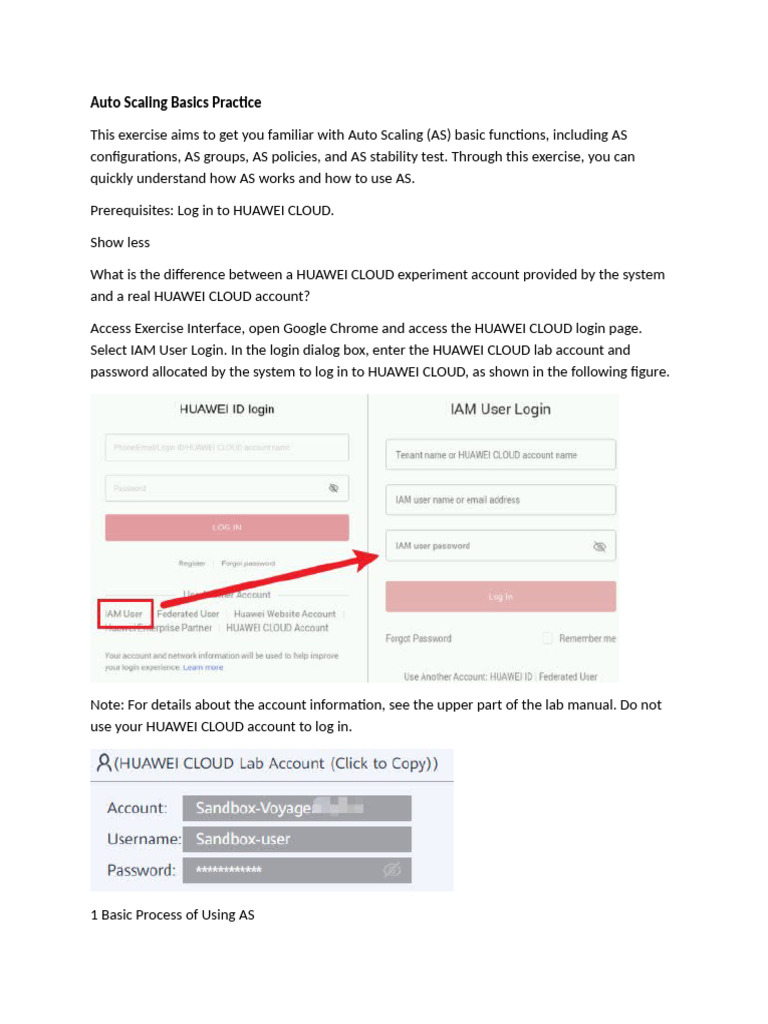 Auto Scaling Basics on HUAWEI CLOUD | PDF | Load Balancing (Computing ...