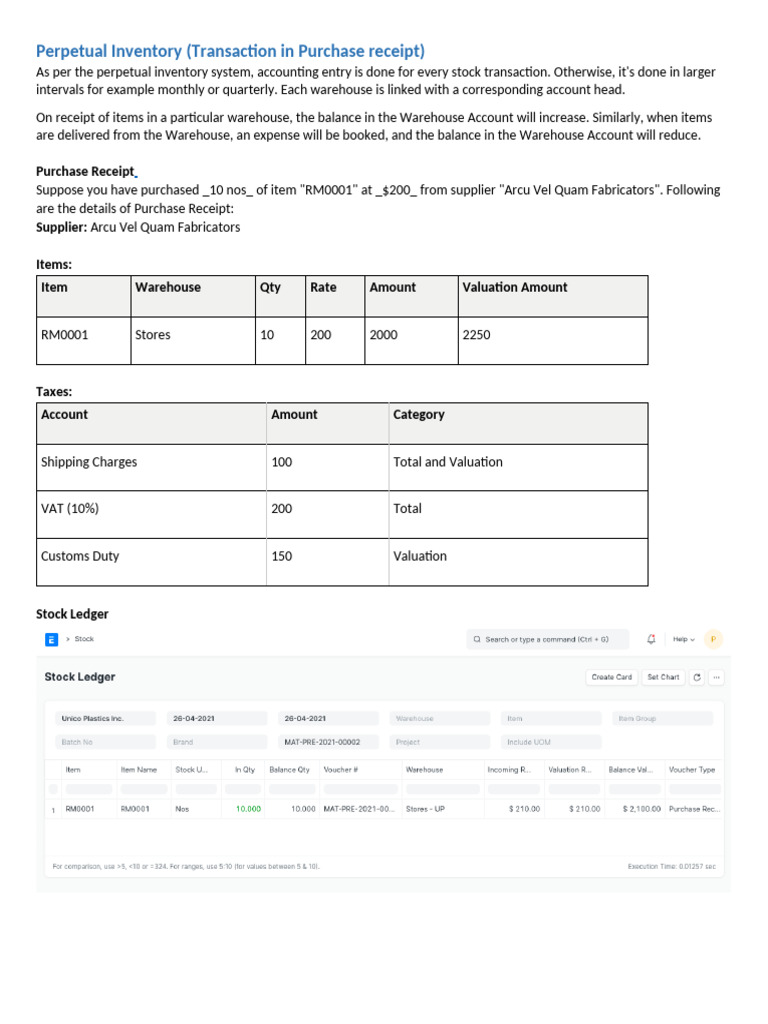 Perpetual Inventory Transactions Explained | PDF | Debits And Credits ...