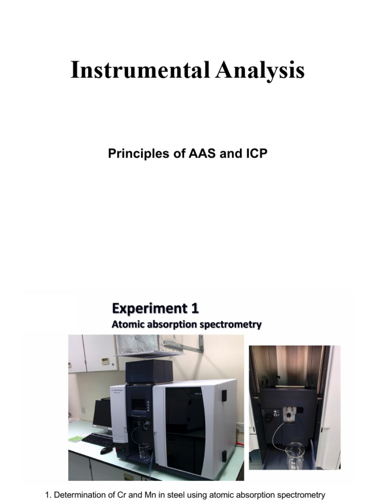 AAS and ICP Techniques for Cr and Mn Analysis | PDF | Atomic Absorption ...