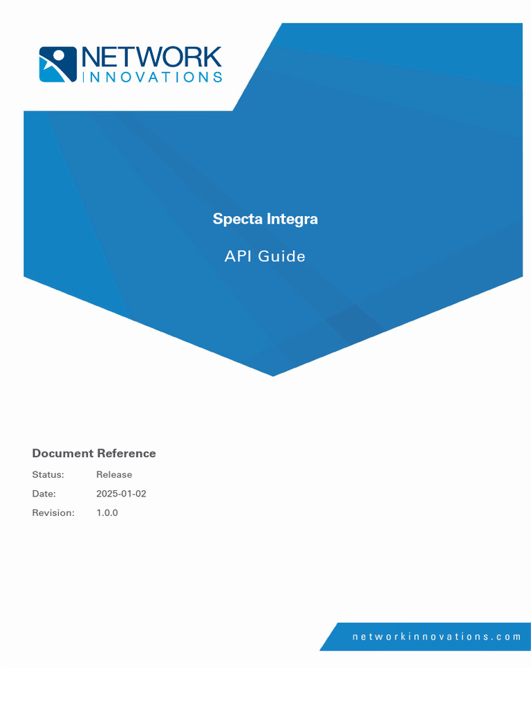 Specta Integra API Guide Overview | PDF | Data Compression | User ...