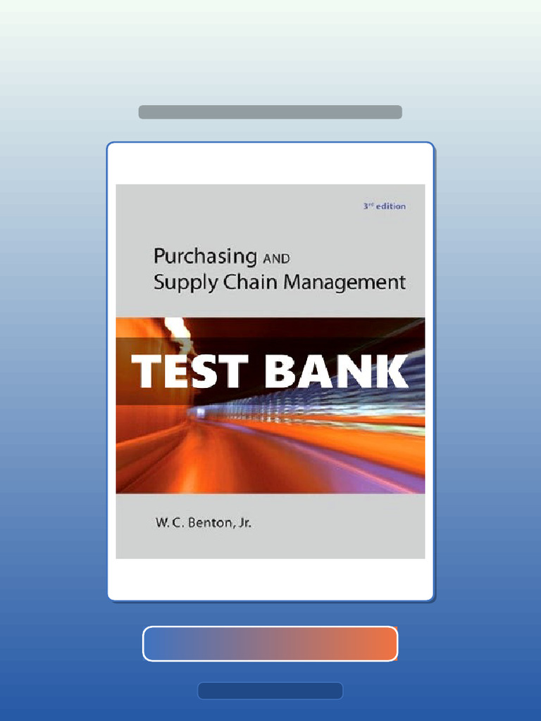 Complete Purchasing and Supply Chain Management 3 Ed Benton eBook and ...