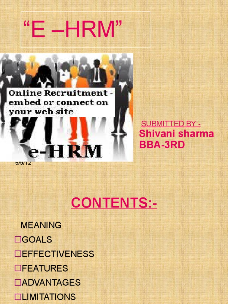 E - HRM | PDF | Human Resource Management | Business Process