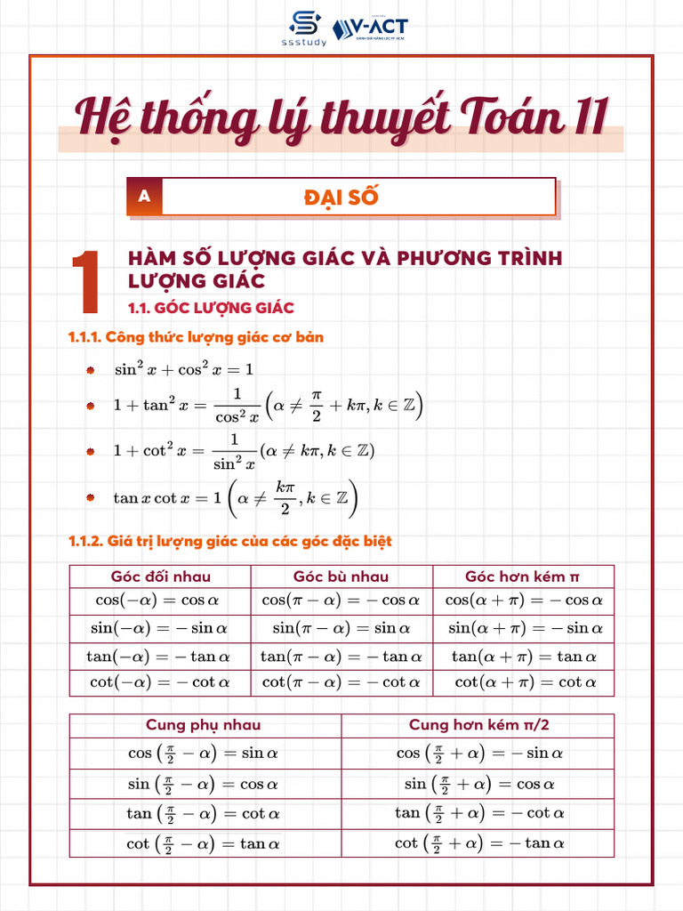Toán 11 Đại Số | PDF
