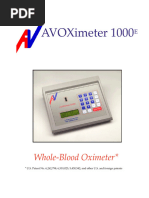 AVOXimeter 1000E Operator's Manual | PDF | Atrium (Heart) | Menu ...