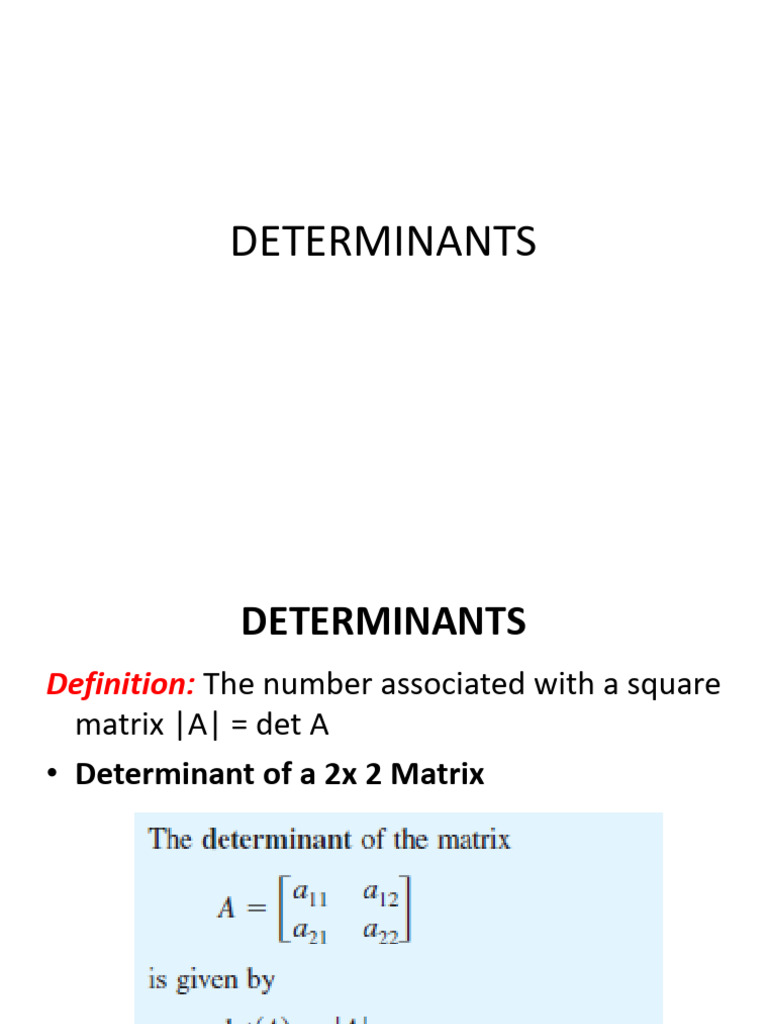 Understanding Matrix Determinants | PDF