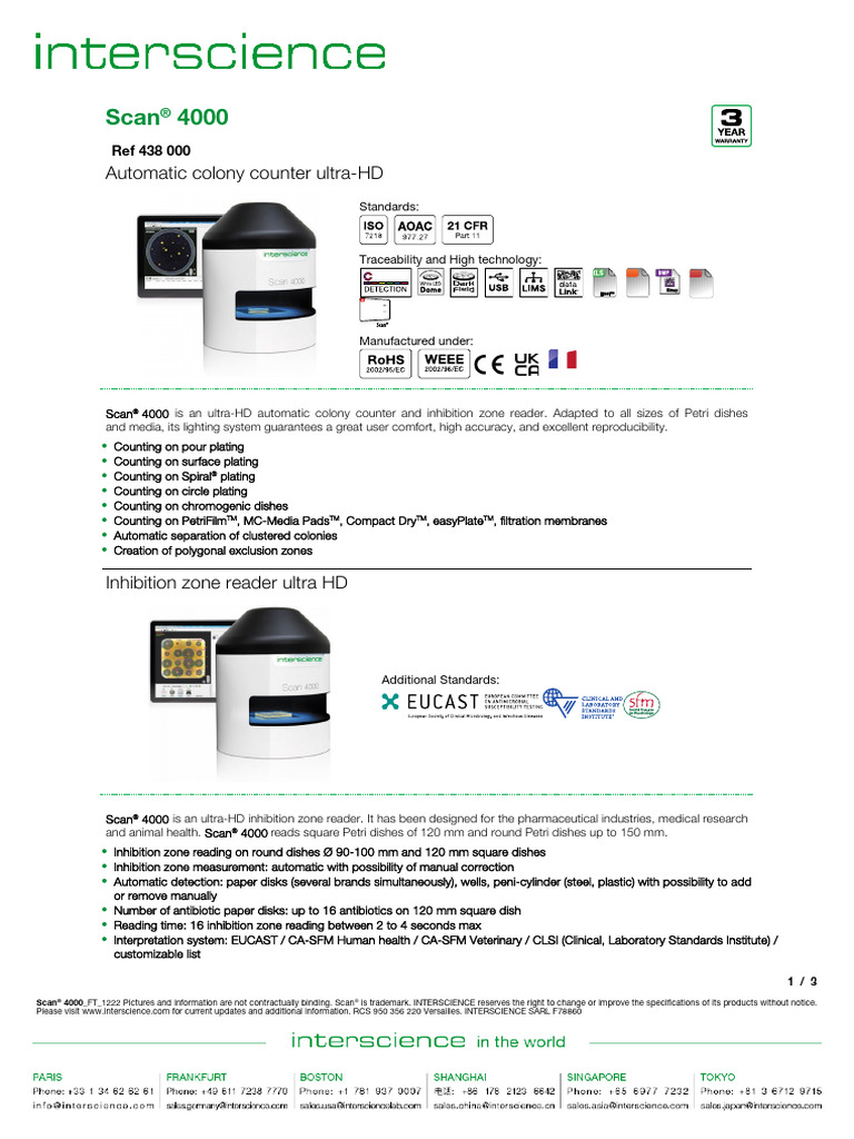 Ultra-HD Automatic Colony Counter | PDF | Printer (Computing) | Computing