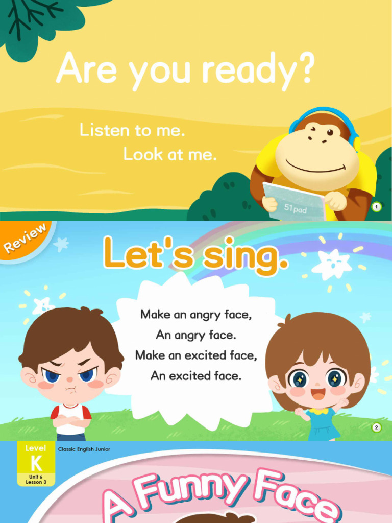 (1430) 第三课 一起做鬼脸 Lesson 3 a Funny Face | PDF