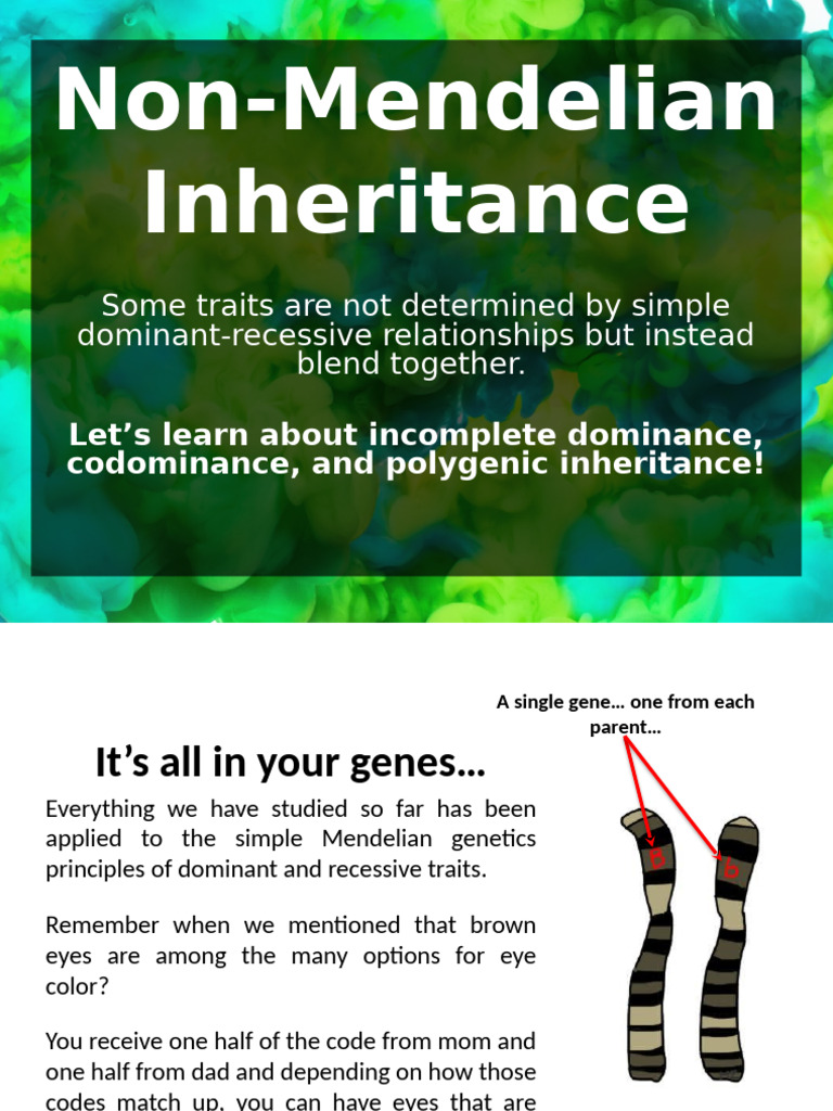 L5 - Non-Mendelian Inheritance | PDF | Dominance (Genetics) | Genotype