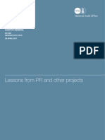 Lessons From PFI and Other Projects: Report by The Comptroller and Auditor General