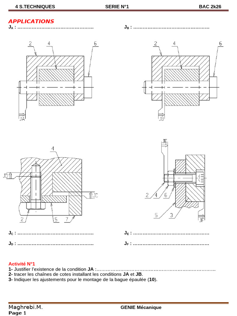 Techniques De G nie M canique BAC 2026 PDF Ing nierie M canique