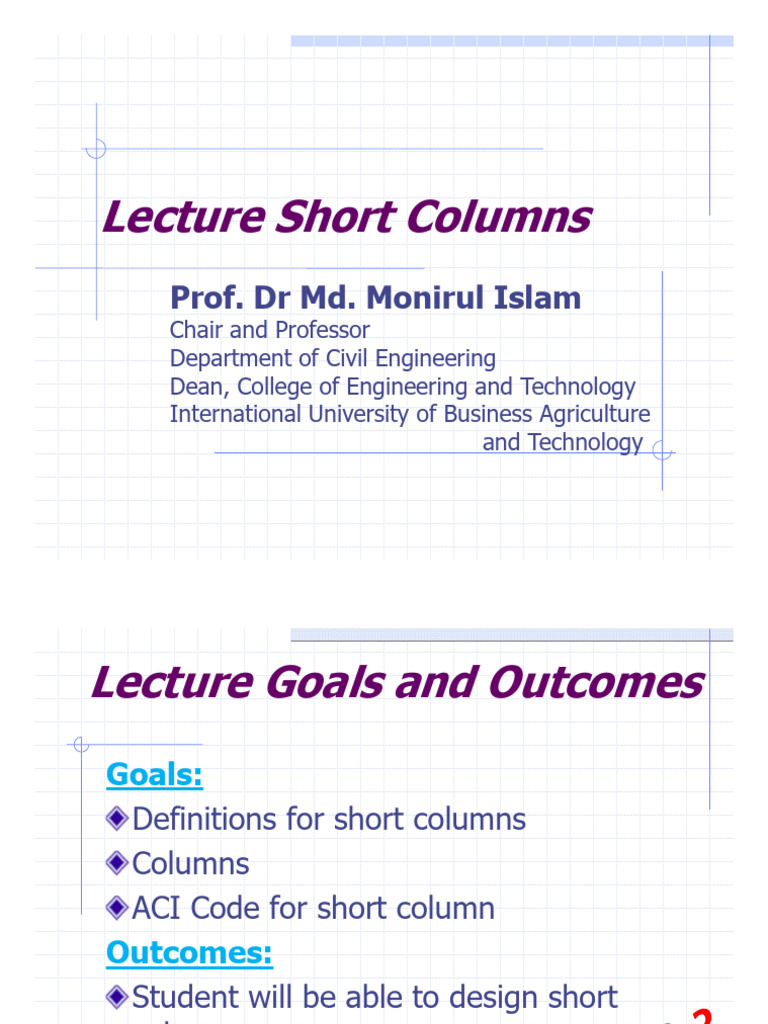 Short Column Design and Analysis Guide | PDF | Strength Of Materials ...