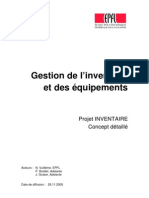 Gestion de L'inventaire Et Des Équipements