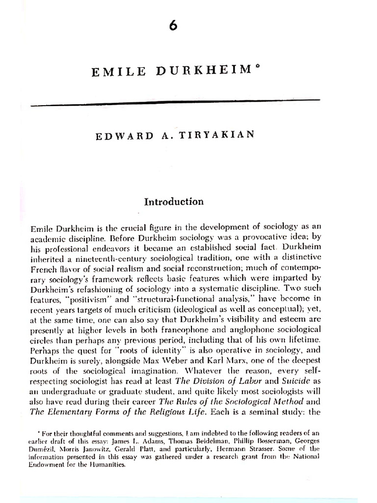 Emile Durkheim | PDF