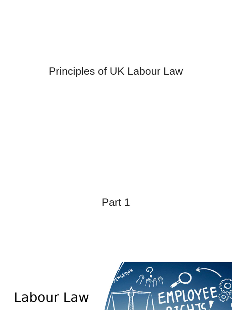 Principles of UK Labor Law | PDF | Cost Of Living | Employment