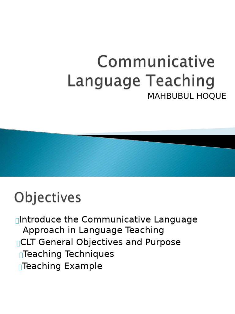Communicative Language Teaching Overview | PDF | Language Education ...