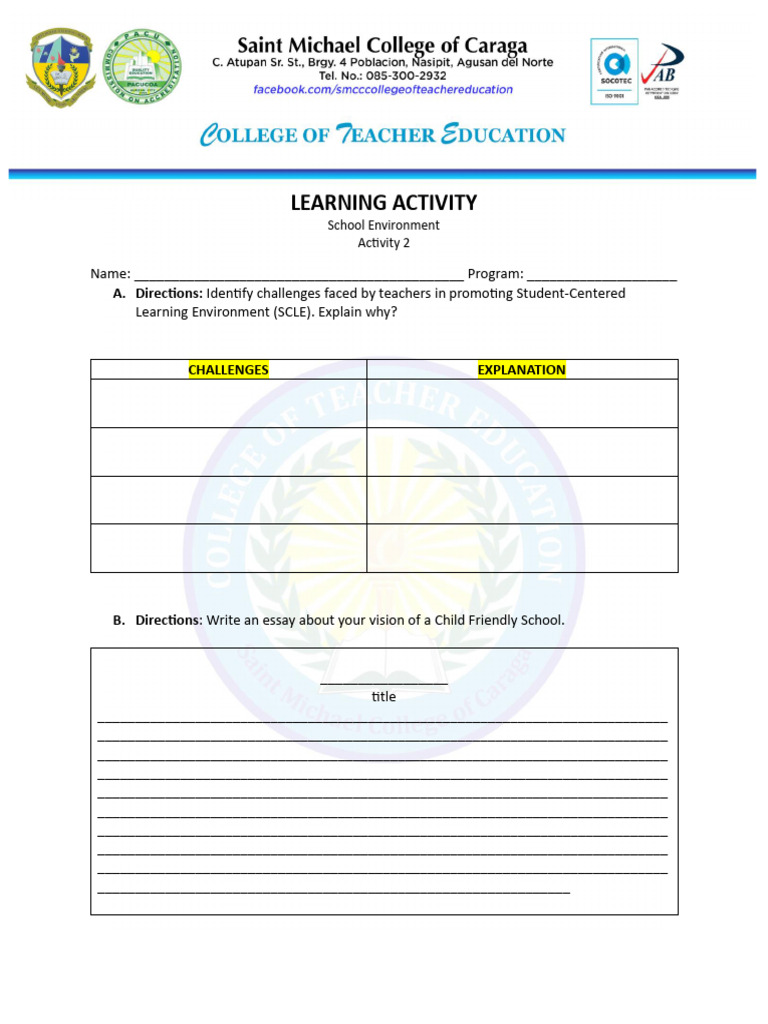 Challenges in Student-Centered Learning | PDF