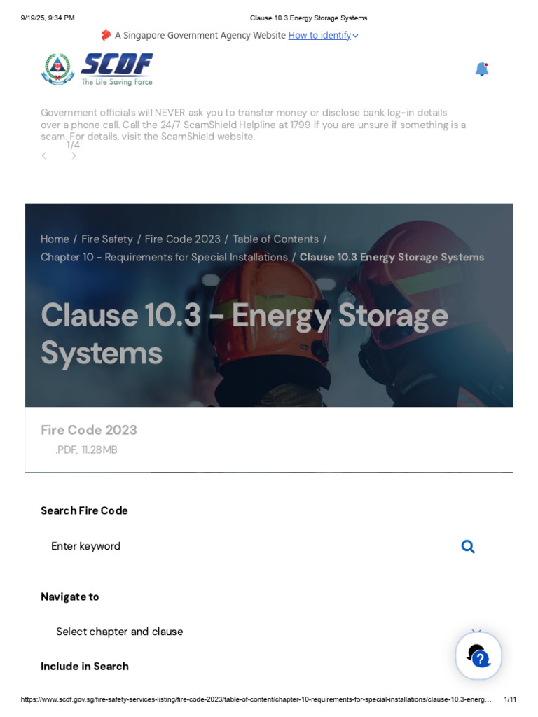 Fire Code 2023: Energy Storage Systems | PDF | Firefighting | Fire ...