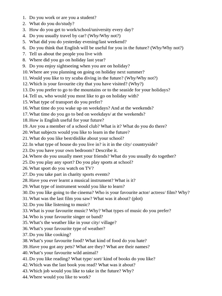 Engaging Questions for Students and Workers | PDF