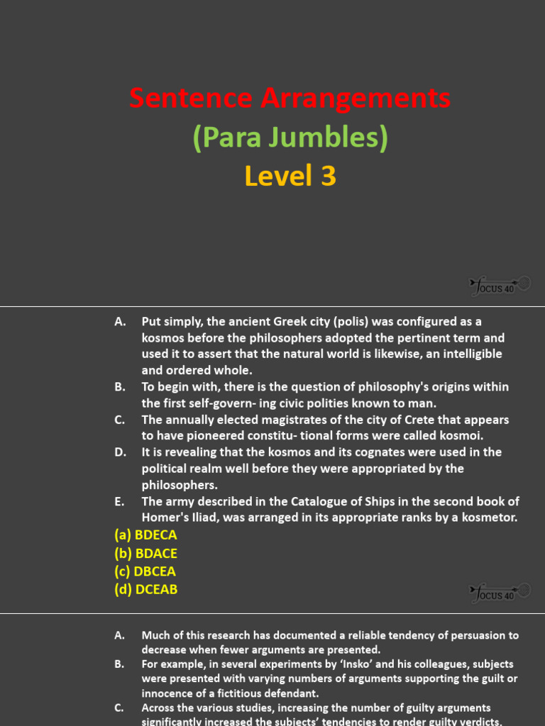 Para Jumbles - 3 | PDF