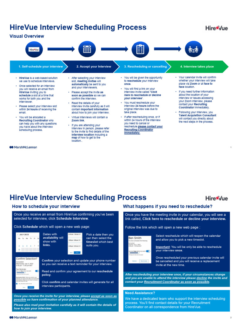 Hirevue Interview Scheduling Process: Visual Overview | PDF | Software ...