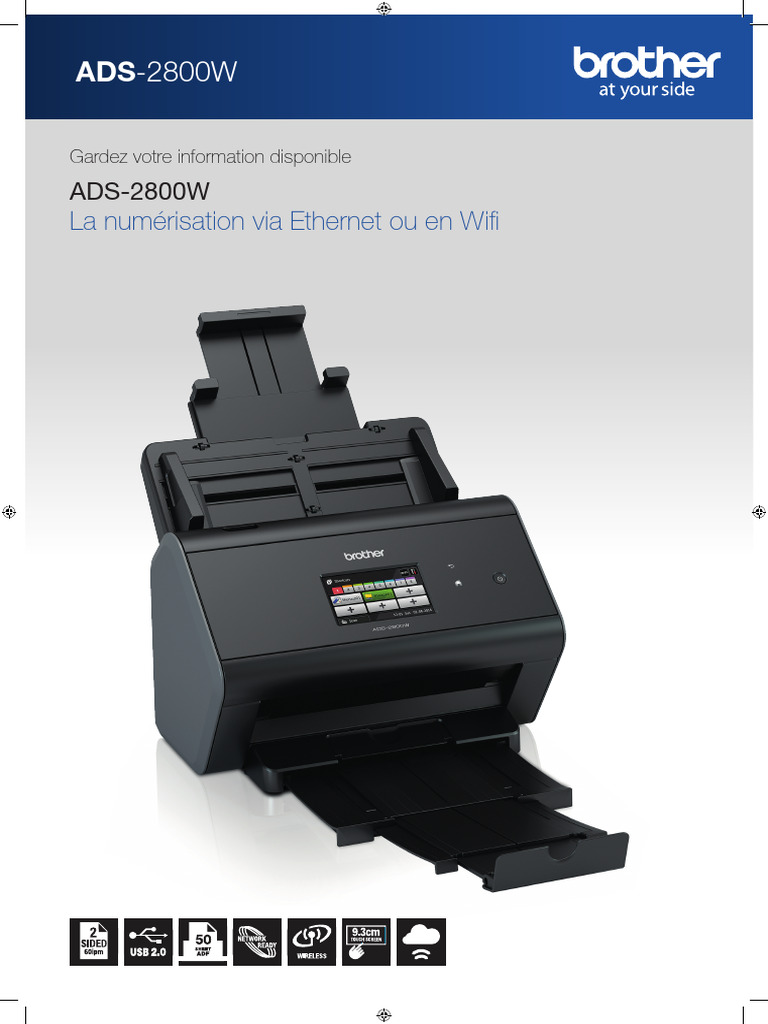 Scanner ADS-2800W : Numérisation Réseau Efficace | PDF | Scanner ...