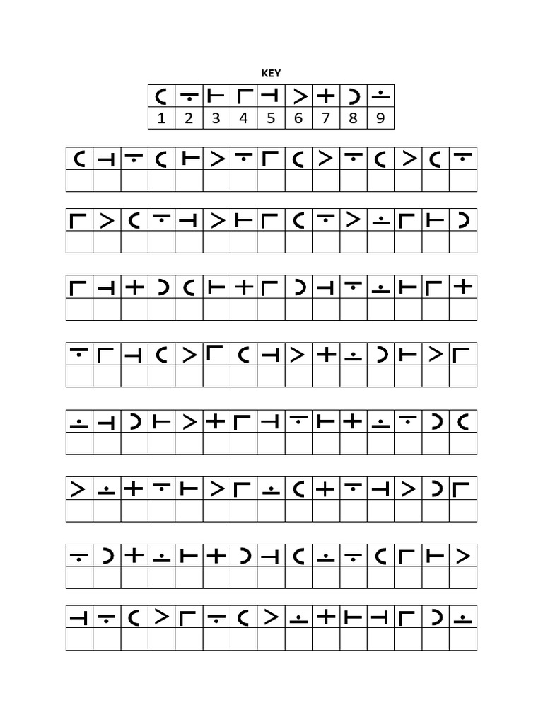 Symbol-Digit Response Sheet | PDF