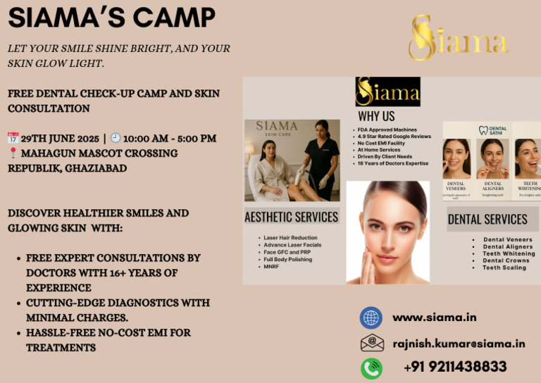 Free Dental and Skin Camp in Ghaziabad | PDF