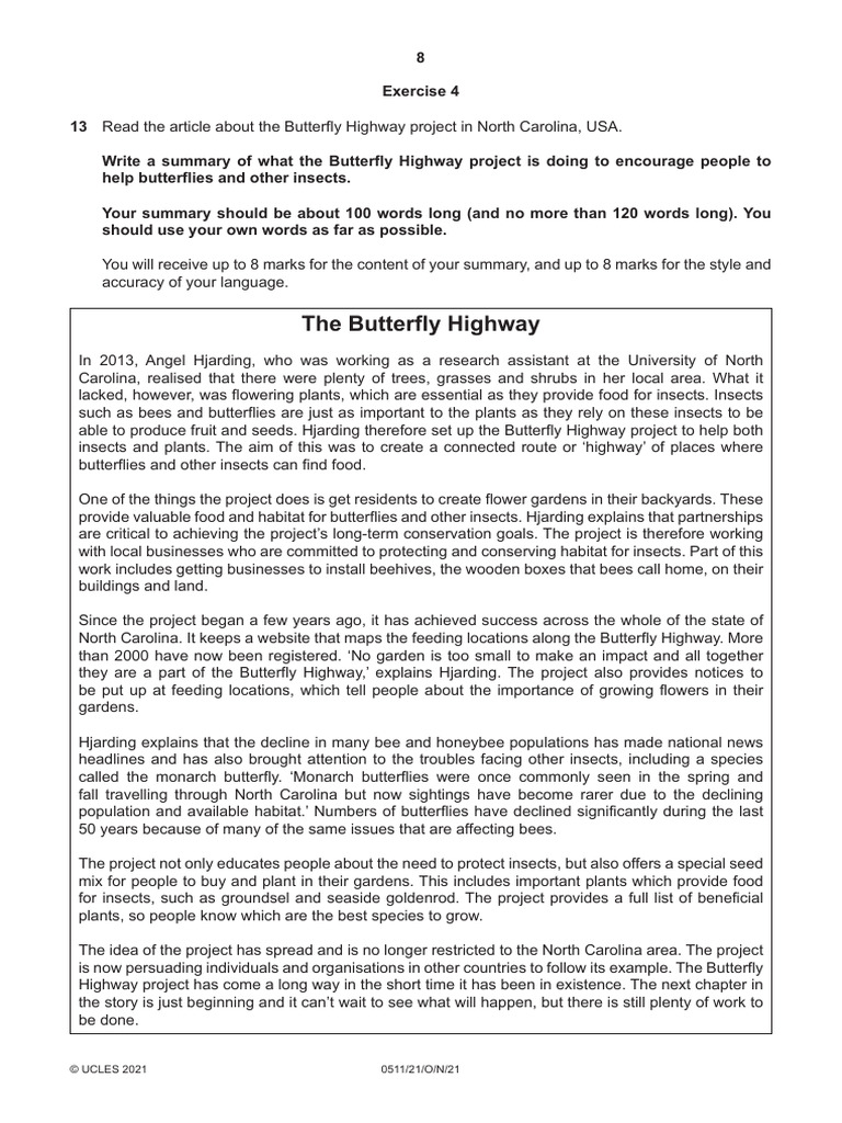 Butterfly Highway: Supporting Insects | PDF | Insects | Foods