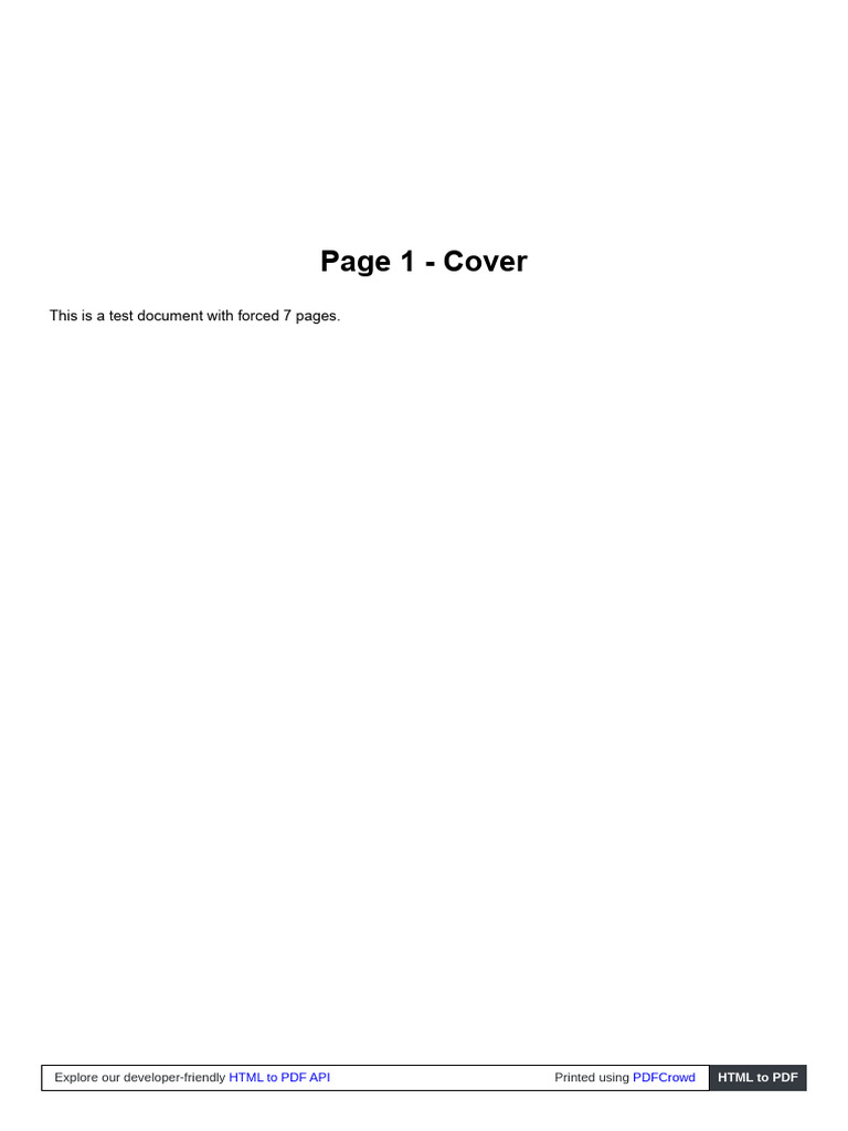 HTML to PDF Document Overview | PDF
