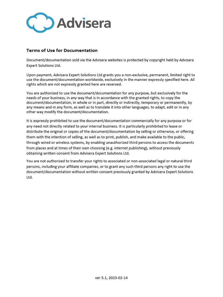 Terms of Use For Documentation en | PDF