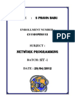 Network Programming: S Pravin Babu