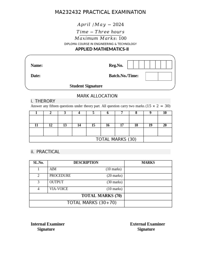 Applied Mathematics-II Exam Format | PDF | Differential Geometry ...