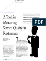Dineserv- A Tool for Measuring Service Quality in Restaurants
