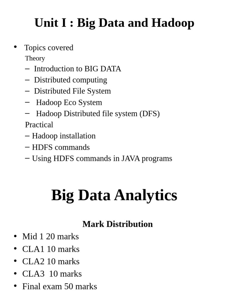 Unit 1 | PDF | Apache Hadoop | Cloud Computing