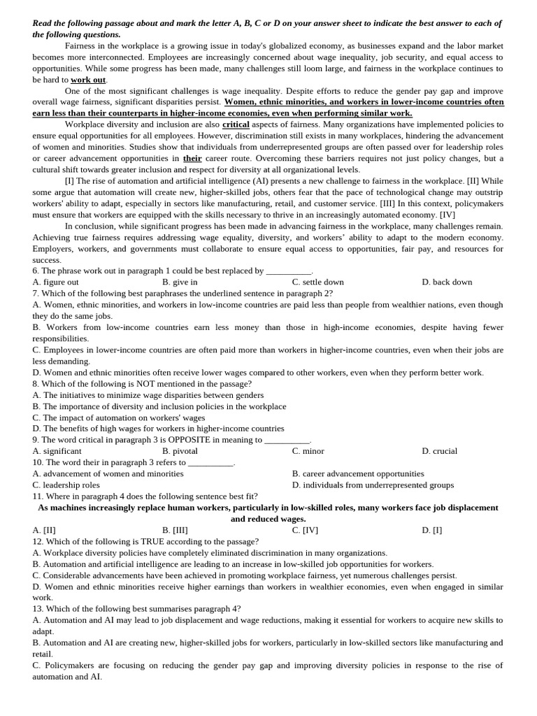 Workplace Fairness Challenges Explained | PDF | Gender Pay Gap ...