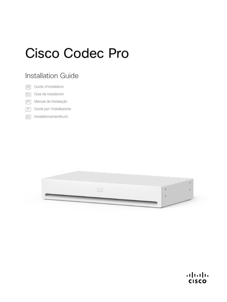 Guide d'installation Cisco Codec Pro | PDF | Matériel informatique ...