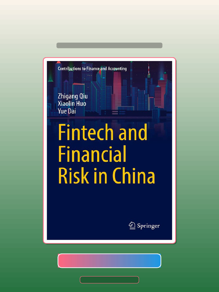 Fintech and Financial Risk in China Contributions To Finance and ...