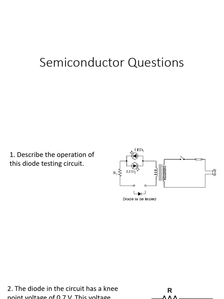 Diode Questions | PDF | Rectifier | Electricity
