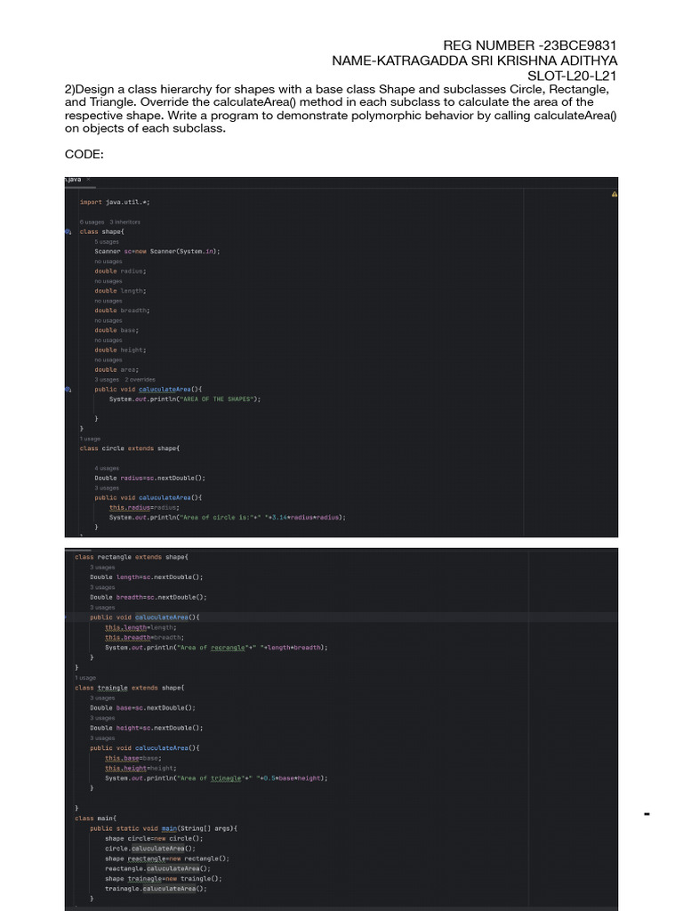 Java Class Hierarchy and Billing Methods | PDF