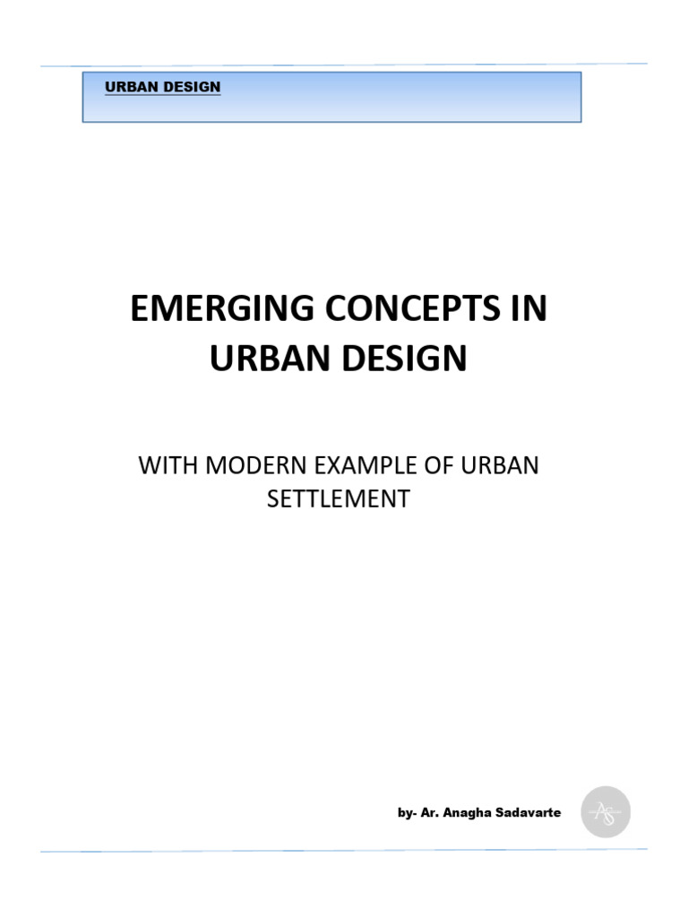 Emerging Concept in Urban Design | PDF | Urban Design | Infrastructure