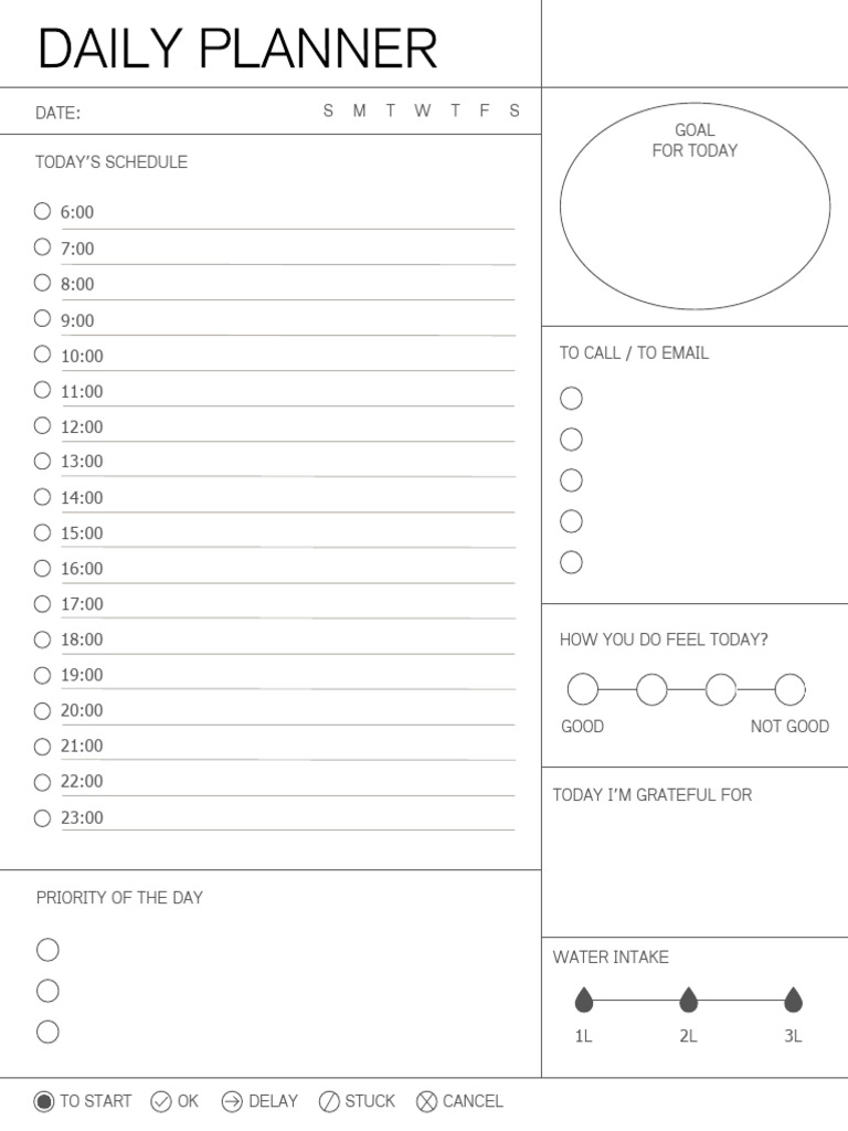 Minimal Daily Planner 10 | PDF