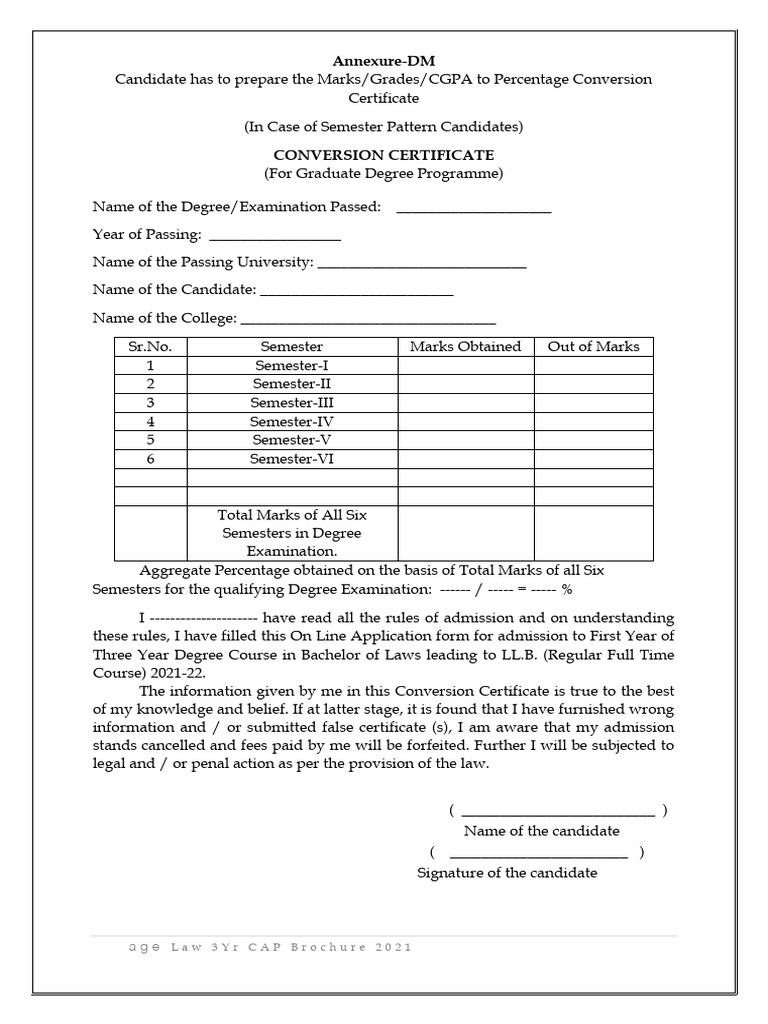 CDoc - Annexure DM or PGM | PDF | University And College Admission ...
