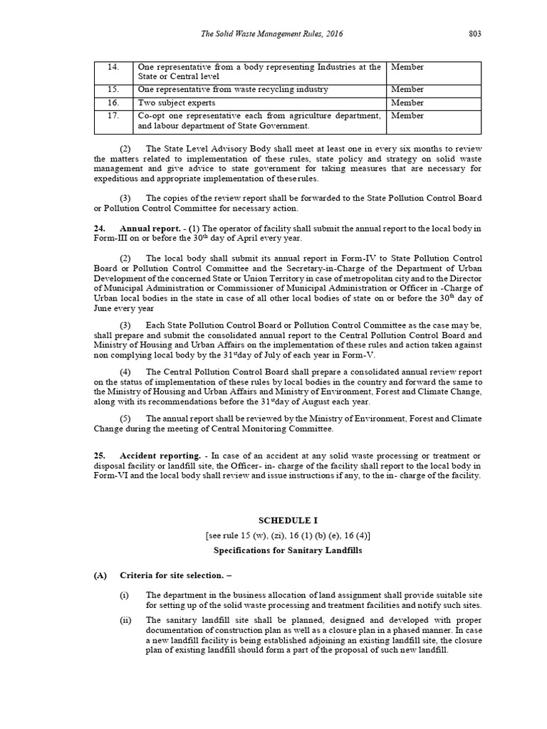 Solid Waste Management Rules Overview | PDF | Landfill | Waste