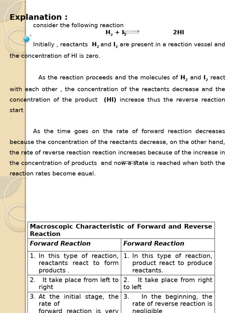 Forward and Reverse Reaction Dynamics | PDF