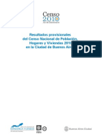 GCBA: Resultados Provisionales - Censo 2010