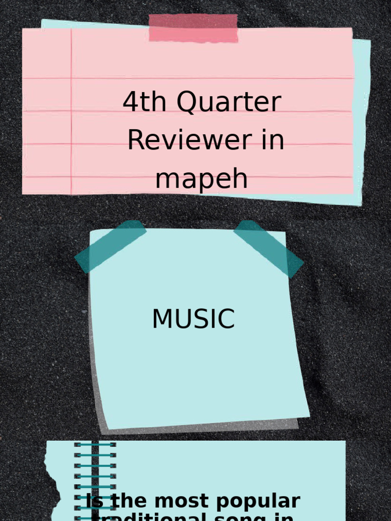 4th Quarter MAPEH Review Guide | PDF