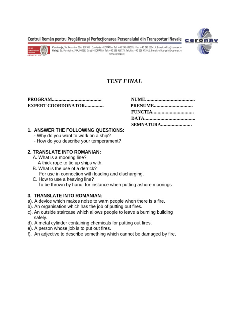 Test Final Auxiliar | PDF